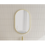 Devo Brushed Gold Framed Oval Mirror 600 * 900 Devo Brushed Gold Framed Oval Mirror 600 * 900